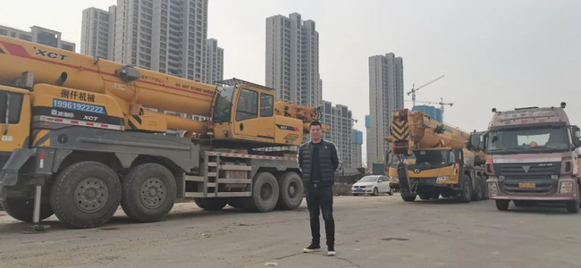 李老板的公司拥有近20台清一色的FH官网起重机