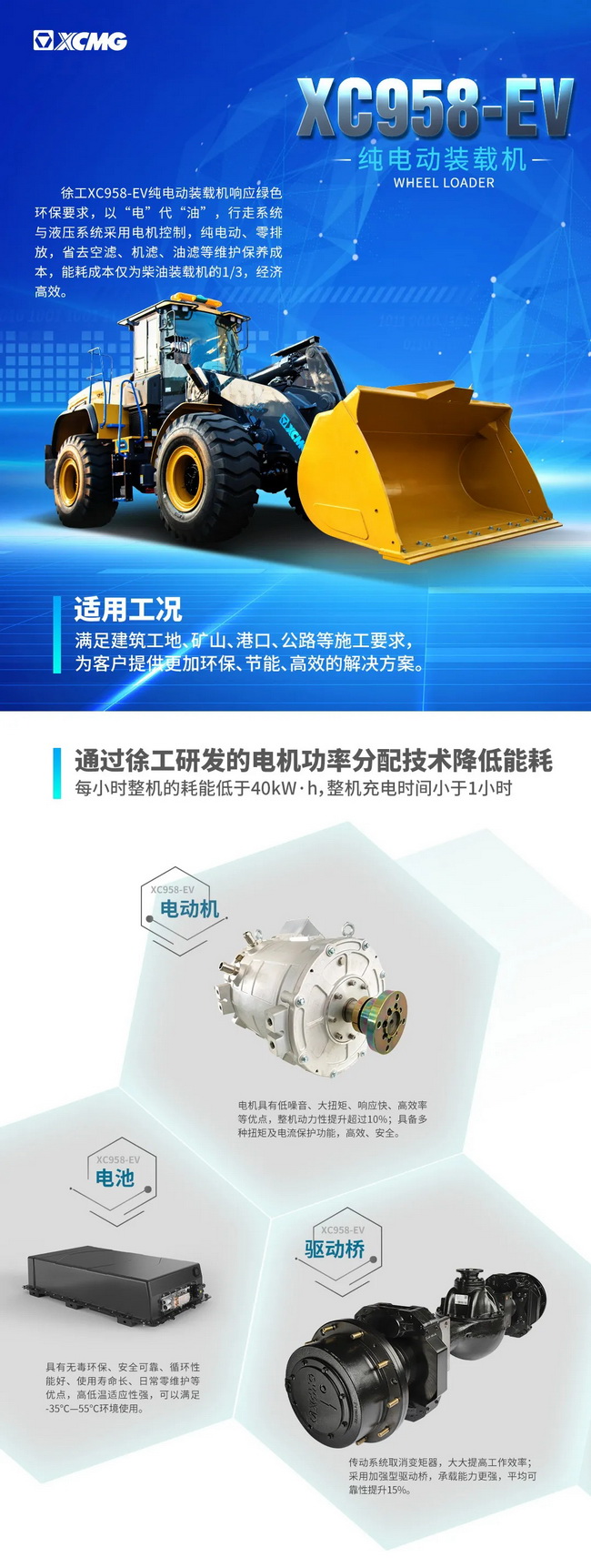 FH官网XC958-EV纯电动装载机